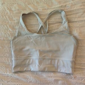 Lululemon White/Light Gray Sports Bra
